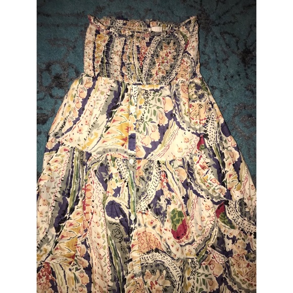 AMERICAN EAGLE FLORAL STRAPLESS DRESS - Picture 3 of 3
